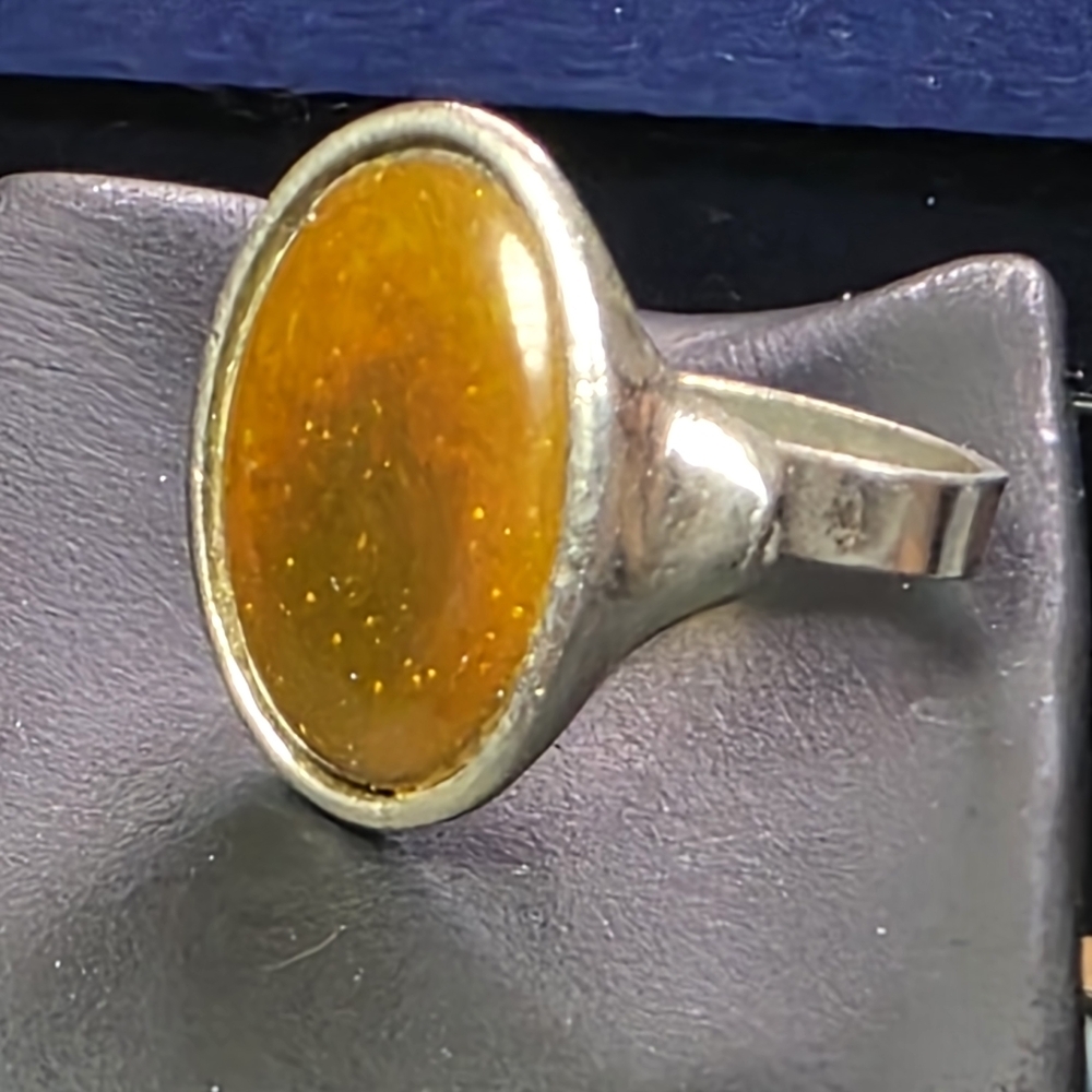 Vintage Oval Mood Ring Silver Tone Adjustable 7.5 956 - Picture 8 of 8